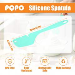 12-Inch Silicone Spatula Mixer Beater Scraper Compatible with KitchenAid Stand Mixer Attachments,Works on Flat Beaters, Whisks, Dough Hooks (Green)