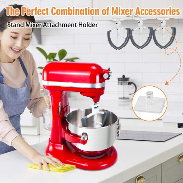 Stand Mixer Attachment Holders Compatible with Kitchenaid Mixer Accessories, for Storage Organize Your Kitchen Aid Attachments(Transparently)