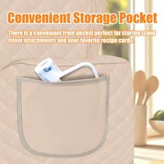 Stand Mixer Cover Compatible with KitchenAid 6/7/8 Quart Bowl-Lift Mixer, Quilted Waterproof Appliance Dust Protector with Storage Pocket(Khaki)