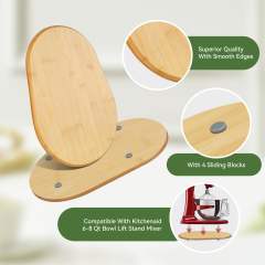 Bamboo Mixer Slider Compatible With Kitchenaid Stand Mixer,Easy-To-Move, Countertop-Protecting Mixer Accessories