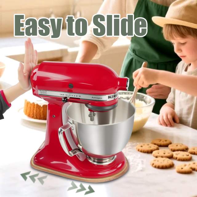 Wooden Mixer Slider Compatible with KitchenAid 6/7/8 Quart Bowl-Lift Stand Mixer, Kitchen Countertop Sliders
