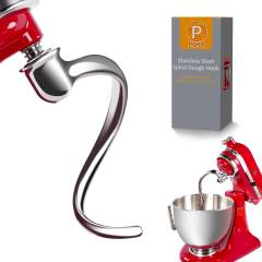 Stainless Steel Spiral Dough Hook Compatible with KitchenAid 4.5QT & 5QT Tilt-Head Stand Mixers, Versatile Spiral Design,Efficient Kneading, Dishwasher Safe
