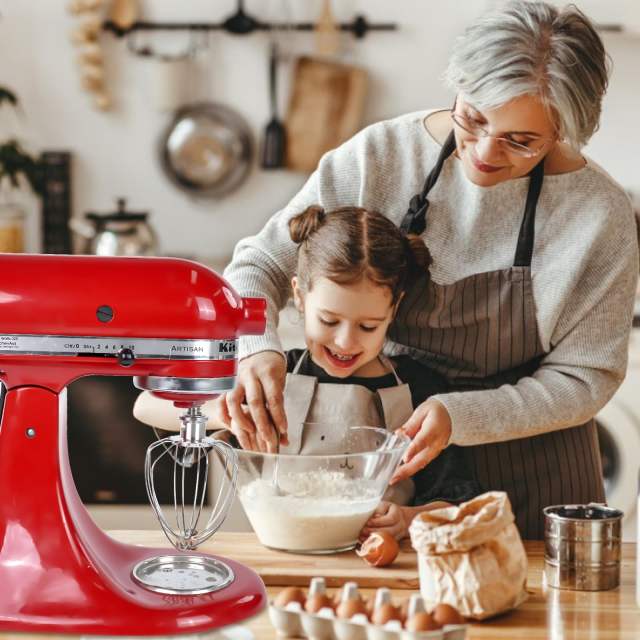 Upgraded Stainless Steel 6-Wire Whip Attachment Compatible with KitchenAid 4.5-5 Quart Tilt-Head Stand Mixer,Dishwasher Safe