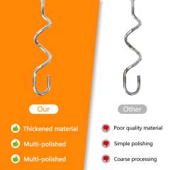 2 Pcs Hand Mixer Dough Hook Stainless Steel Attachments Compatible with kitchenAid Hand Mixer,Hand Mixer Replacement Attachments