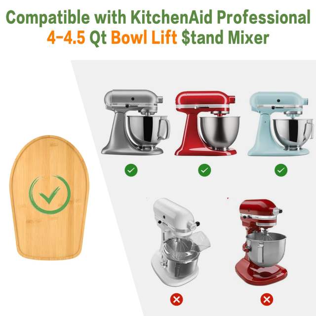 Bamboo Mixer Slider Compatible with KitchenAid 4.5/5 Quart Tilt-Head Stand Mixer