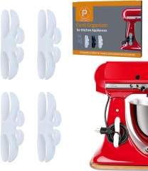 4 Pack Cord Organizer for Kitchen Appliances, Stick On Appliance Wire Organizer Wire Wrapper for Kitchen Appliances Stand Mixers (Black)