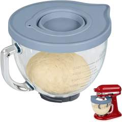 Replacement Bowl Compatible with KitchenAid K5GB 4.5-5-Quart Glass Bowl | Durable Splash Guard with Easy Pour Feature | Cost-Effective Mixer Accessory