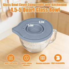 Replacement Bowl Compatible with KitchenAid K5GB 4.5-5-Quart Glass Bowl | Durable Splash Guard with Easy Pour Feature | Cost-Effective Mixer Accessory