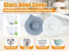 Replacement Bowl Compatible with KitchenAid K5GB 4.5-5-Quart Glass Bowl | Durable Splash Guard with Easy Pour Feature | Cost-Effective Mixer Accessory