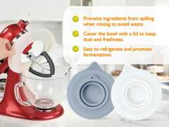 Replacement Bowl Compatible with KitchenAid K5GB 4.5-5-Quart Glass Bowl | Durable Splash Guard with Easy Pour Feature | Cost-Effective Mixer Accessory