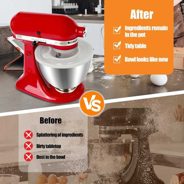 Stand Mixer Cover Compatible with KitchenAid 4.5-5 Quart Tilt-Head Stand Mixers Bowl,Dough Leavening Bowl Covers（2 PCS)