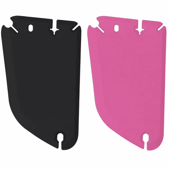 2?Pack Flexible Dough Scraper Multipurpose Baking Bowl Scraper Kitchen Dough Cutter Tool(black+pink)