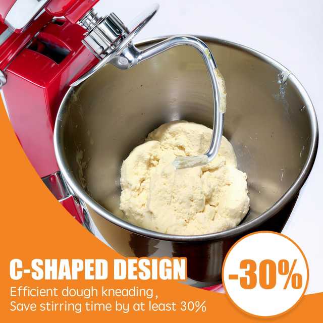 PQPO Stand Mixer Dough Hook Attachment Spiral Stainless Steel 1 Pack Compatible with KitchenAid 4.5-5 Quart Mixers