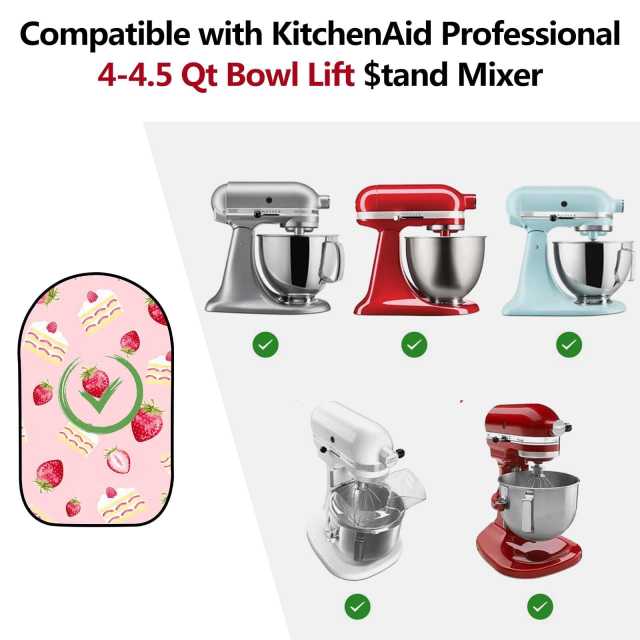 PQPOSliding Mat Compatible with KitchenAid 4.5/5 Quart Tilt-Head Stand Mixer