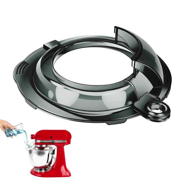 PQPO Pouring Shield Compatible KitchenAid Tilt Head 4.5-5Quart Mixer,Fully Enclosed Foldable Lid Mixer Bowl Cover
