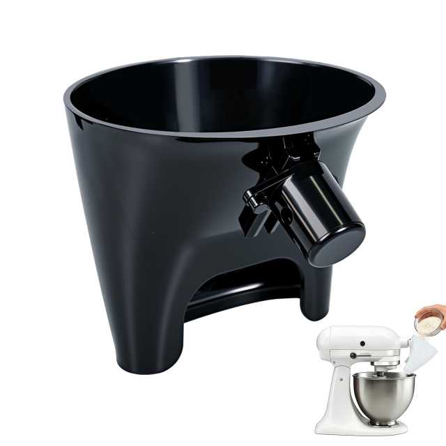 PQPO Flour Funnel Compatible with KitchenAid Artisan 5QT Tilt-Head Stand Mixer