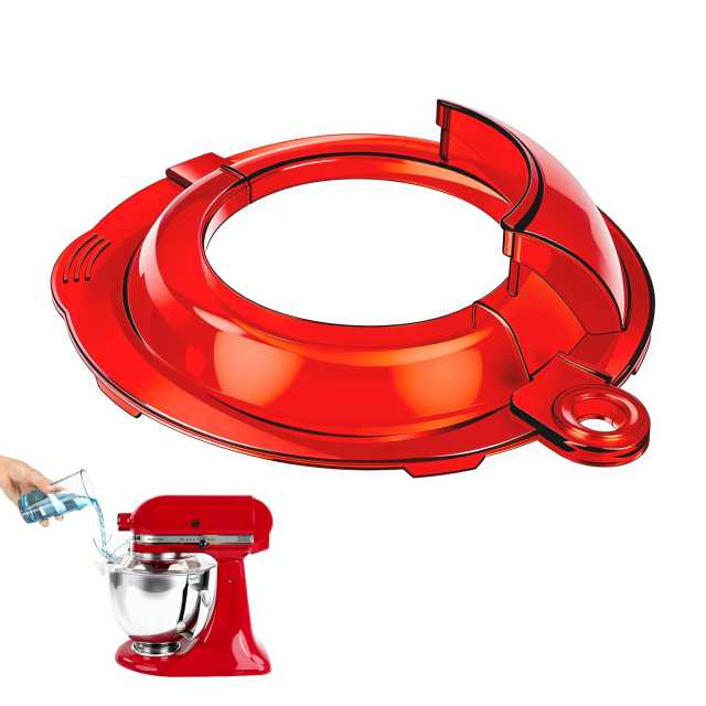 PQPO Pouring Shield Compatible KitchenAid Tilt Head 4.5-5Quart Mixer,Fully Enclosed Foldable Lid Mixer Bowl Cover