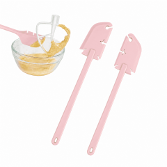 2 Pack Stand Mixer Bowl Scraper Spatula, Food?Safe Silicone Baking Scraper for Removing Residue From Mixer Attachments(Pink)