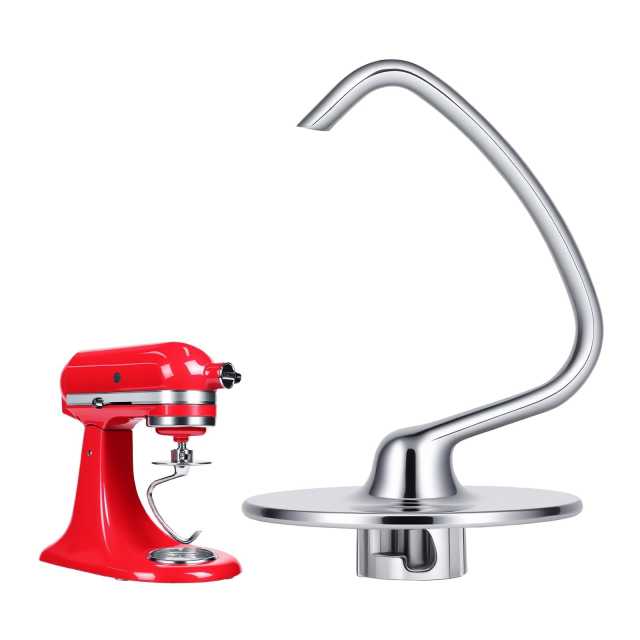 PQPO Stand Mixer Dough Hook Attachment Spiral Stainless Steel 1 Pack Compatible with KitchenAid 4.5-5 Quart Mixers