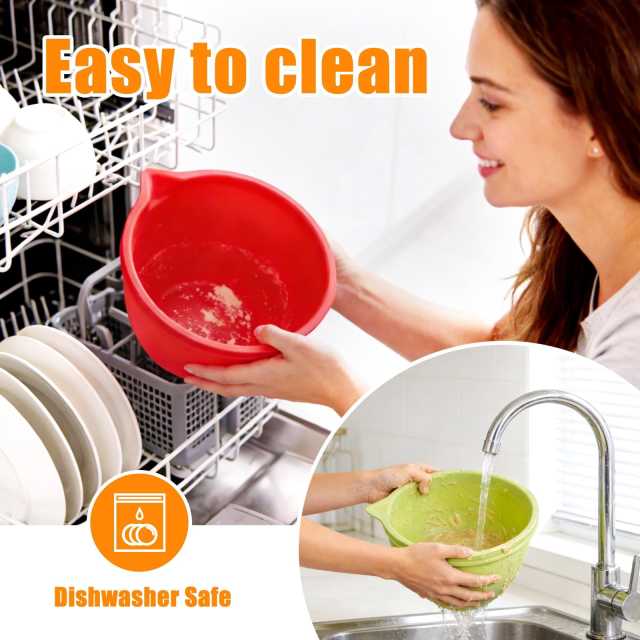 PQPO Silicone Liners Compatible with KitchenAid 4.5-5 Quart Tilt-Head mixer Bowl,2 Liners with Lids（White＋Black）