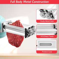 PQPO Meat Tenderizer Attachment for KitchenAid Stand Mixers, Heavy Duty Metal Tenderizer for Steak Pork Lamb Venison, Dishwasher Safe, White