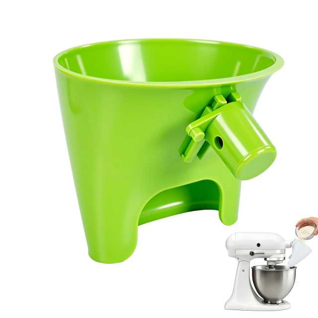 PQPO Flour Funnel Pouring Chute Accessory Compatible with KitchenAid Artisan 5QT Tilt-Head Stand Mixer