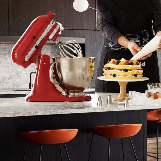 PQPO 5QT Food-Grade Stainless Steel Mixer Bowl Compatible with KitchenAid Tilt-Head Stand Mixers 4.5-5 Quart, Gold
