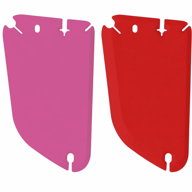 2?Pack Flexible Dough Scraper Multipurpose Baking Bowl Scraper Kitchen Dough Cutter Tool(red+pink)