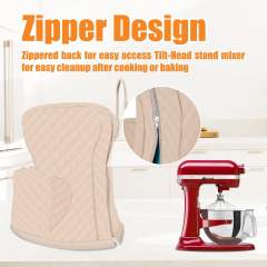 PQPO Stand Mixer Cover for Kitchenaid Bowl-Lift Mixer White with Storage Bag 1-Count