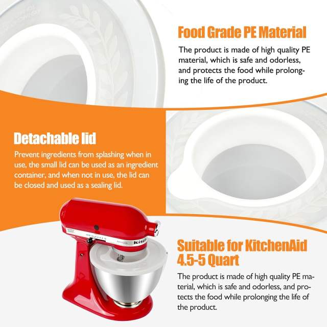 Stand Mixer Cover Compatible with KitchenAid 4.5-5 Quart Tilt-Head Stand Mixers Bowl,Dough Leavening Bowl Covers（2 PCS)