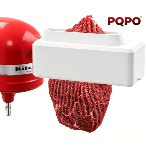 PQPO Meat Tenderizer Attachment for KitchenAid Stand Mixers, Heavy Duty Metal Tenderizer for Steak Pork Lamb Venison, Dishwasher Safe, White