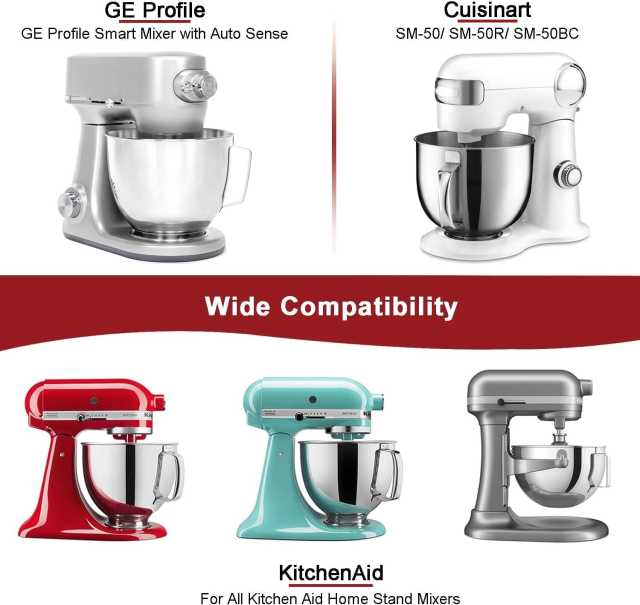 PQPO Ice Cream Maker Attachment for KitchenAid Stand Mixers, Dairy Free Frozen Fruit Soft Serve Machine, Compatible with KitchenAid & Cuisinart, for Yogurt/Gelato