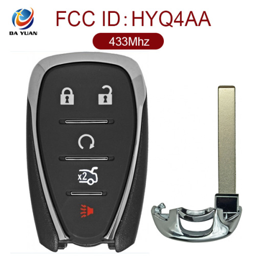 AK014053 for 2016-2022 Chevrolet Camaro Cruze Malibu Smart Key 4+1 Button 433MHz PCF7937E HYQ4EA 13508769/13529662