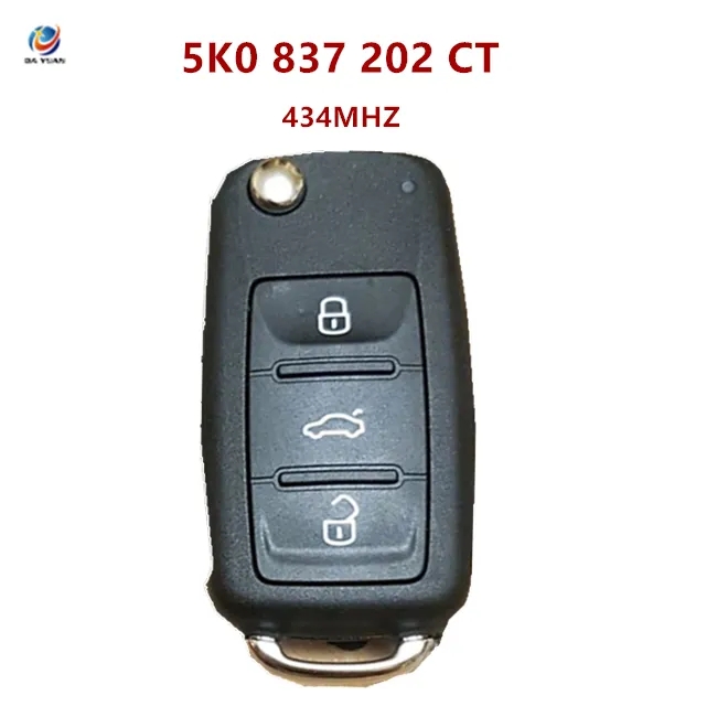 AK001132 Volkswagen original remote control page turning key 3 button ID48 433MHZ 5K0 837 202 CT keyless GO