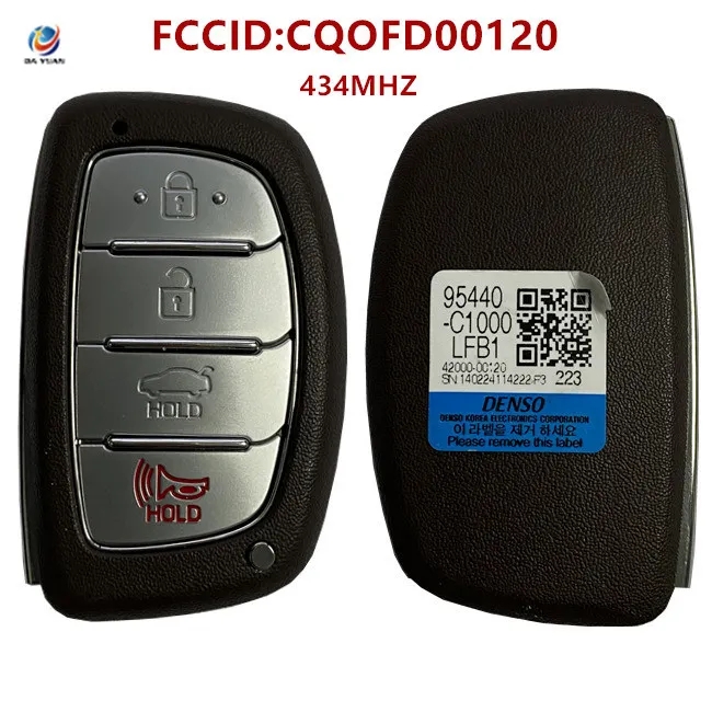 AK020146 For Hyundai Sonata 2015-2017 Genuine Smart Key Remote 4 Button 433MHz 95440-C1001 95440-C1000 CQOFD00120