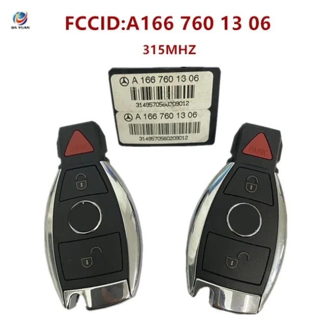 AK002058 New original key set for Mercedes with FBS3 system keyless go 315mhz A166 760 13 06