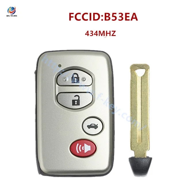 AK007162 For Toyota Aurion 2007+ Smart Key, 4Buttons, B53EA A433 P1 D4 4D-67, 433MHz Gray 89904-33100 Keyless Go