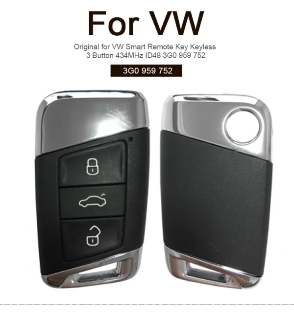 AK001084 Original for VW Magotan Smart Remote Key Keyless 3 Button 434MHz ID48 3G0 959 752