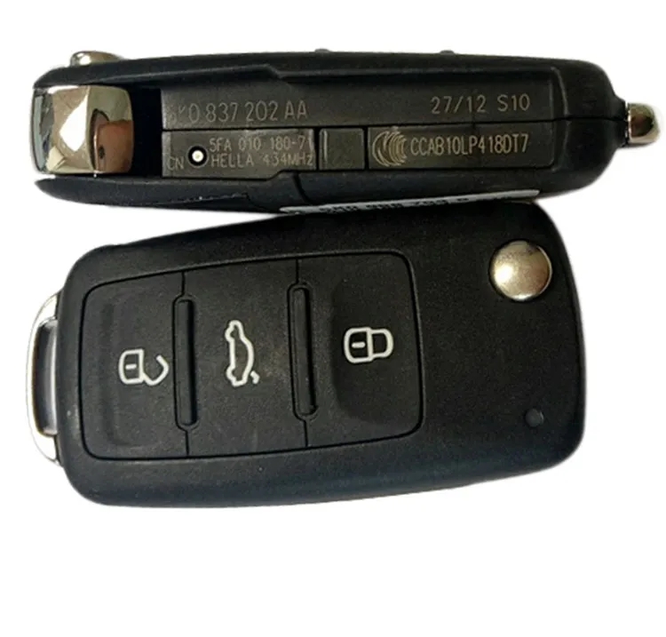 AK001080 for VW Flip Remote Key 3 Button 433MHz ID48 5K0 837 202 AA
