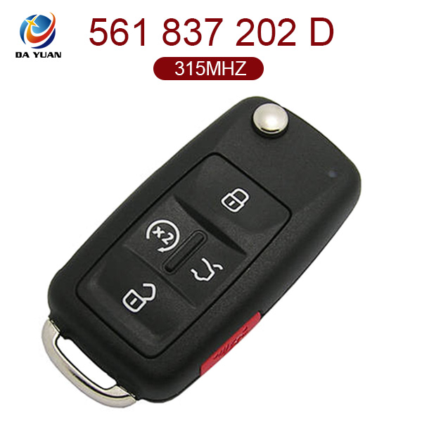 AK001028  for VW Folding Key 4+1 Button 315MHz 561 837 202 D