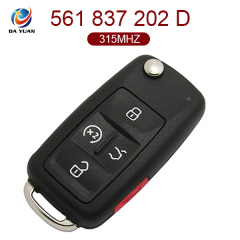 AK001028  for VW Folding Key 4+1 Button 315MHz 561 837 202 D