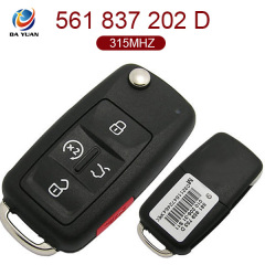AK001028  for VW Folding Key 4+1 Button 315MHz 561 837 202 D