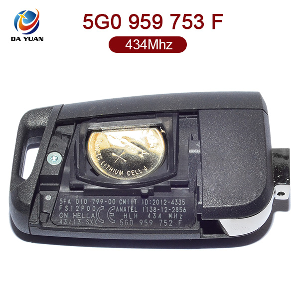 AK001070 for VW Gol7 Flip Key 3 Button 434MHz ID48 5G0 959 753 F