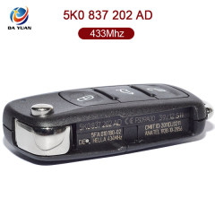 AK001052 for VW Folding Remote Key 3 Button 434MHz ID48 5K0 837 202 AD