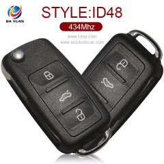 AK001071 for VW Seat Flip Key 3 Button 434MHz ID48 7N5 837 202 H