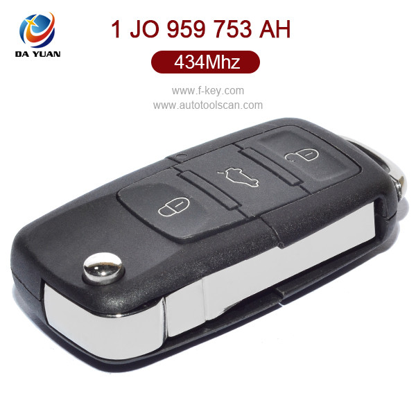 AK001005 for VW  Mk4 Golf Bora Passat Flip Key 3 Button 434MHz 1J0 959 753 AH