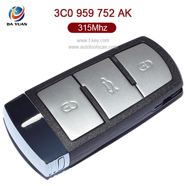 AK001009 for VW Magotan Smart Key 3 Button 315MHz ID48 3C0 959 752 AK