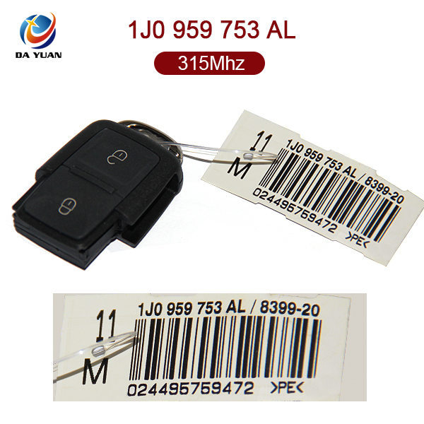 AK001030 for VW Remote Key 2+1 Button 315MHz 1J0 959 753 AL