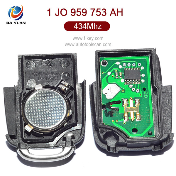 AK001005 for VW  Mk4 Golf Bora Passat Flip Key 3 Button 434MHz 1J0 959 753 AH