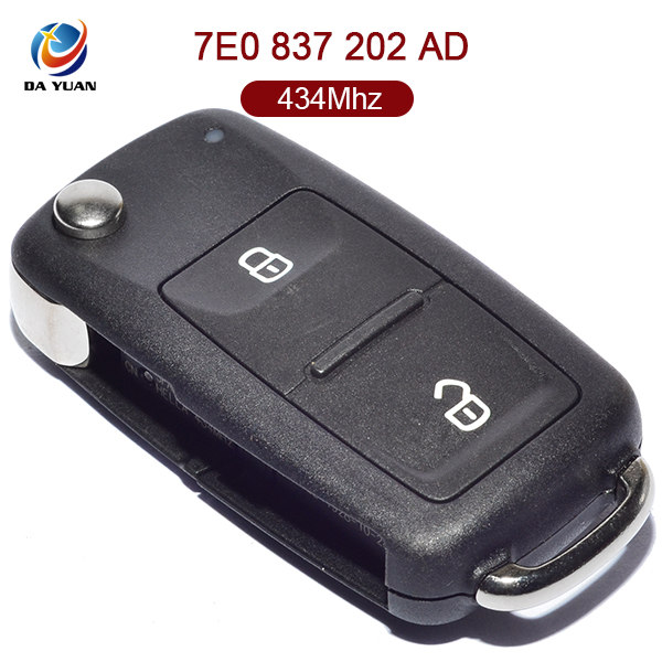 AK001025  for VW Flip Key 2 Button 434MHz ID48 7E0 837 202 AD